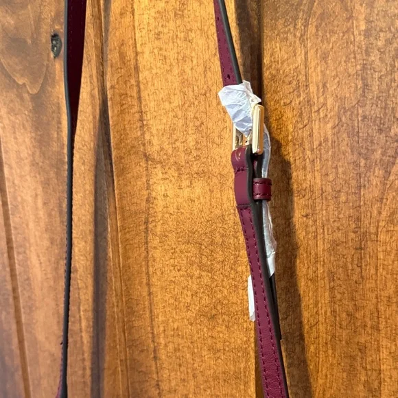 Tory Burch Savannah Comb Burgundy Quilted Crossbody Bag